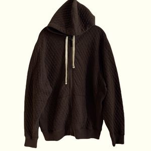 Men’s Cremieux Collection full zip quilted hoodie L